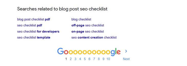 related searches on google