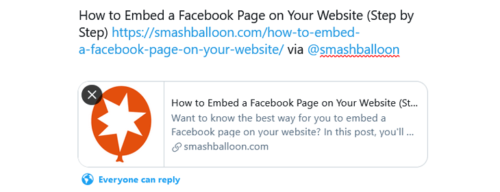 smashbaloon twitter card example 1