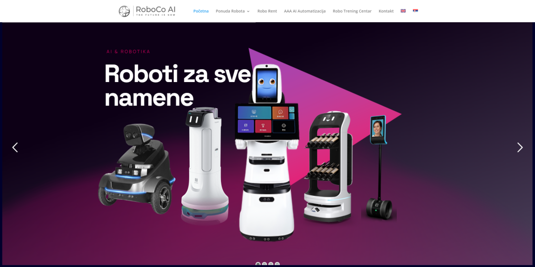 Roboco.ai, iznajmljivanje robota svih namena, Izrada Sajta