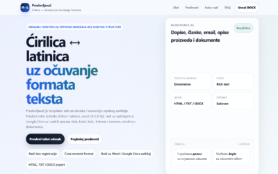 Kako presloviti Word dokument iz latinice u ćirilicu bez gubitka formatiranja (kompletan vodič)