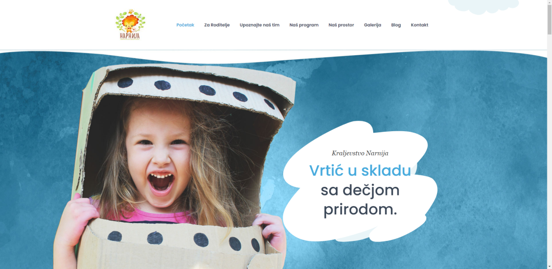 Kraljevstvo Narnija, privatni vrtić – Izrada Sajta